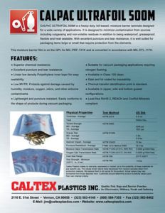 calpac ultrafoil 500m static shielding bag